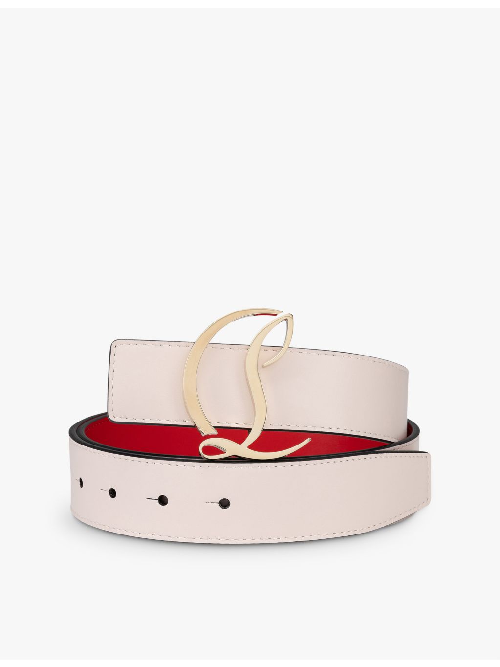 Christian Louboutin logo-buckle leather belt 3.5cm - British product