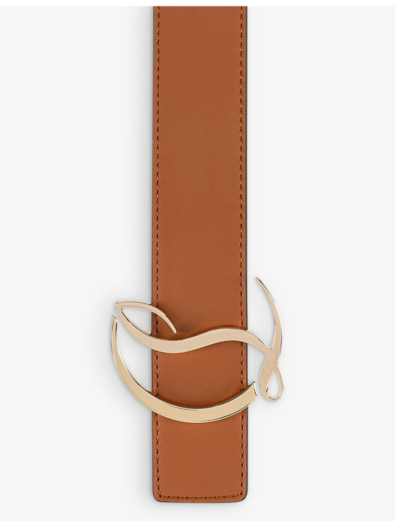 Christian Louboutin CL logo-buckle leather belt 35mm - British product