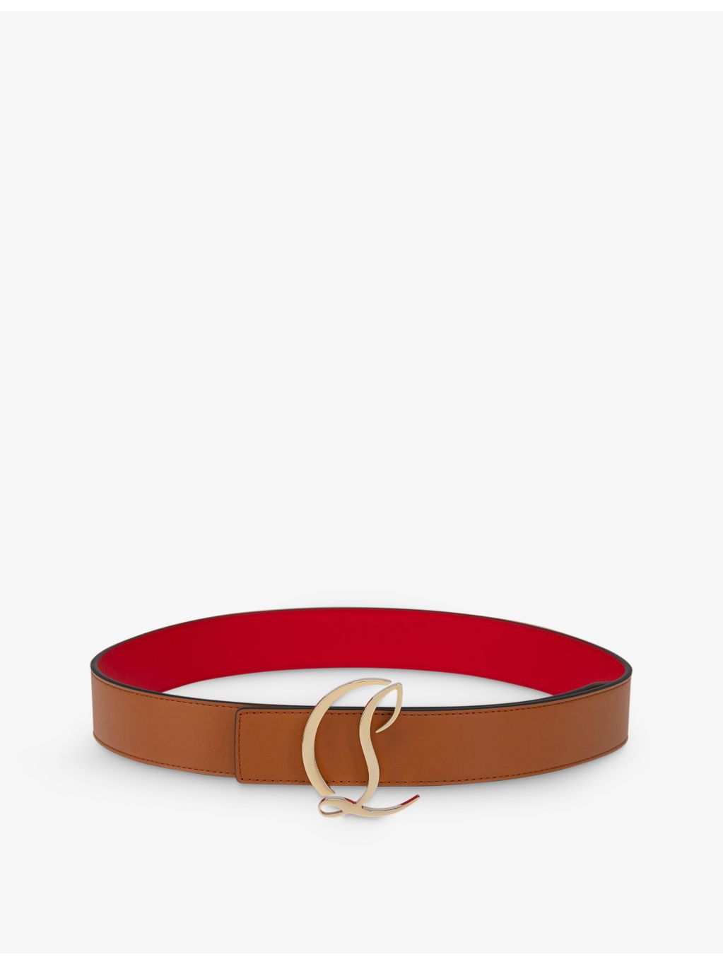 Christian Louboutin CL logo-buckle leather belt 35mm - British product