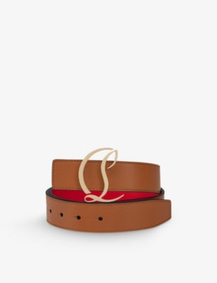Christian Louboutin Logo-Buckle Leather Belt 35mm