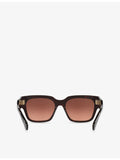 Chloé square-frame acetate sunglasses in tortoiseshell (British brand)