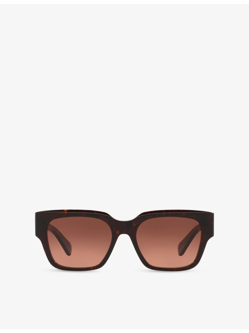 Chloé square-frame acetate sunglasses in tortoiseshell (British brand)