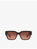 Chloé square-frame acetate sunglasses in tortoiseshell (British brand)