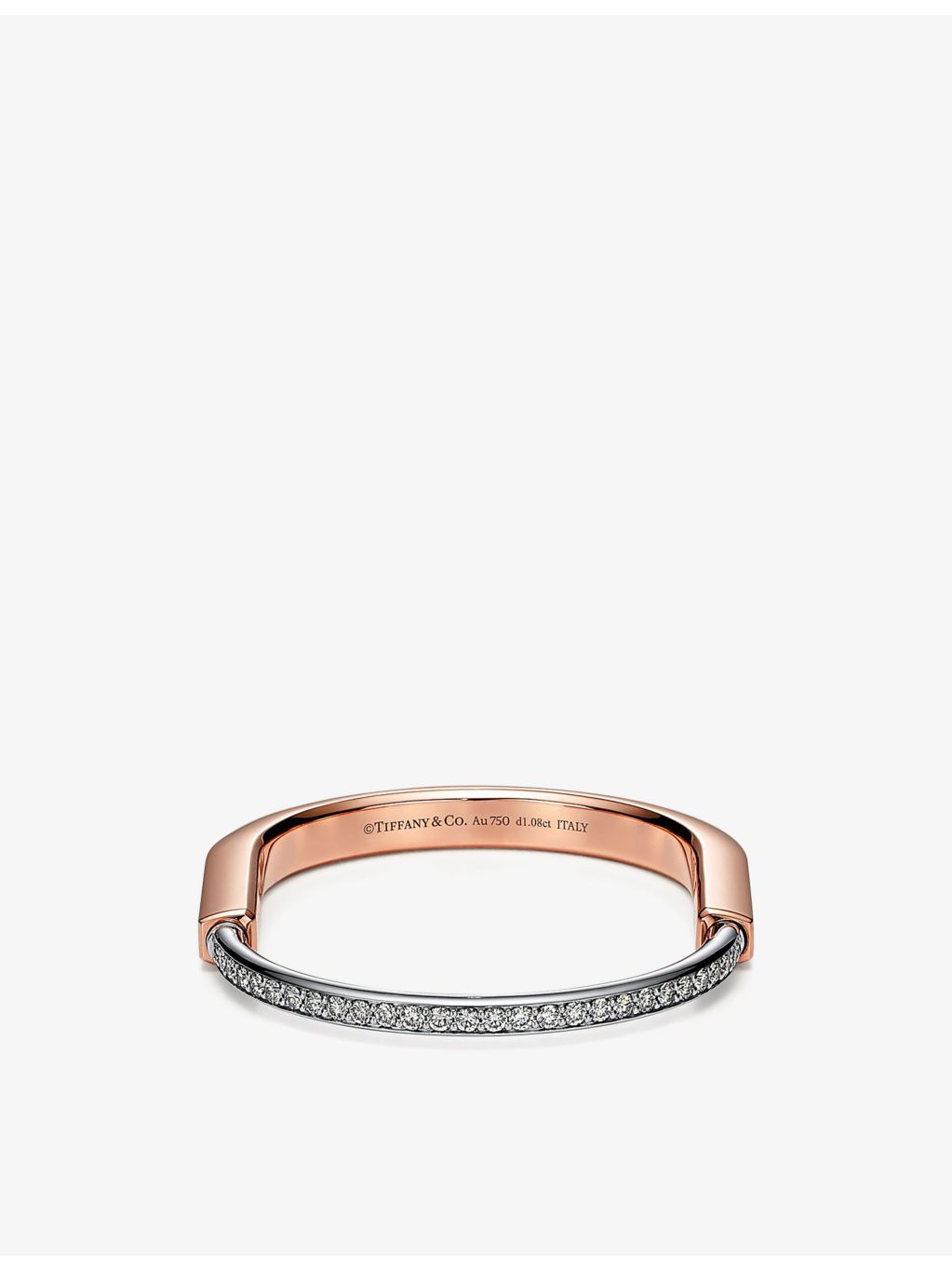 Tiffany & Co. Lock diamond bangle 18ct gold, imported from the UK