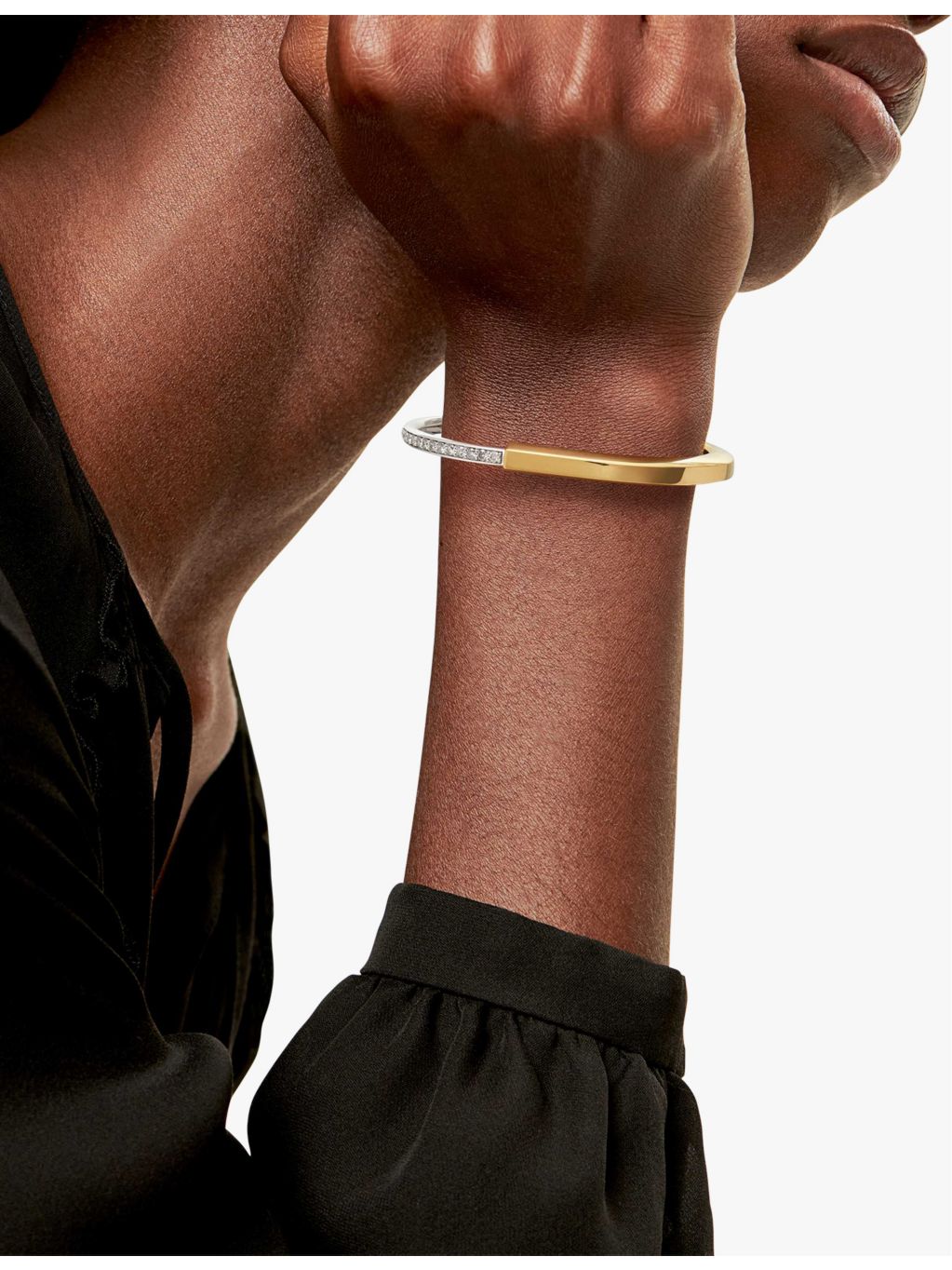 Tiffany & Co. Lock bangle 18ct gold 1.08ct diamond, UK version