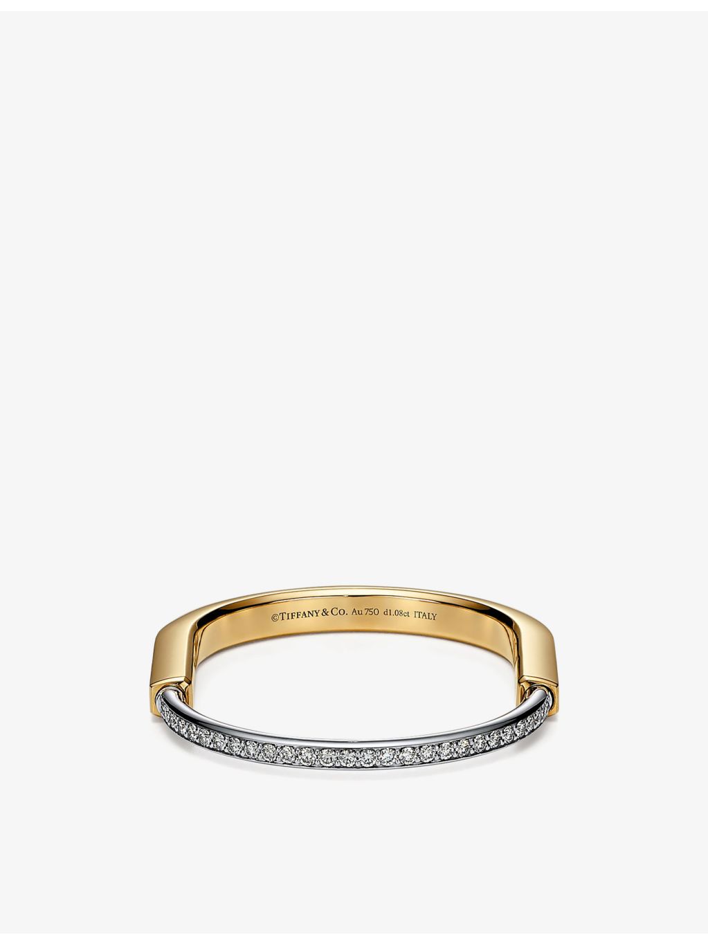Tiffany & Co. Lock bangle 18ct gold 1.08ct diamond, UK version