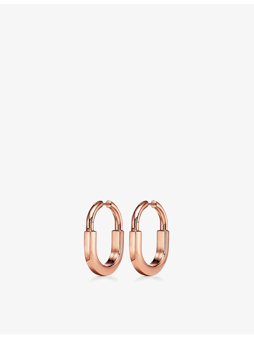 Tiffany & Co lock diamond earrings 18ct rose gold - British product