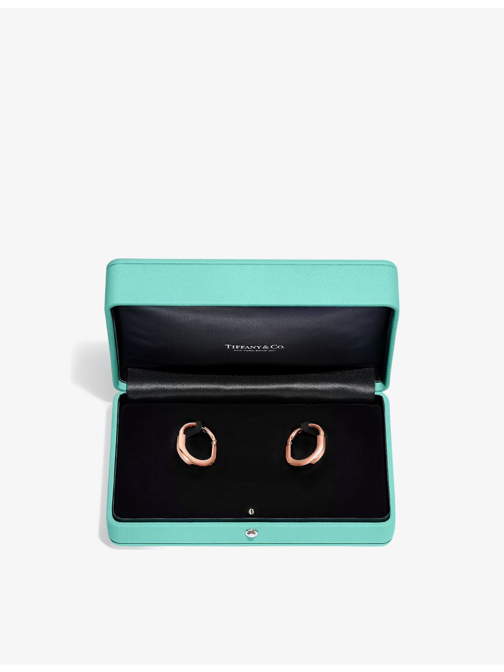 Tiffany & Co lock diamond earrings 18ct rose gold - British product