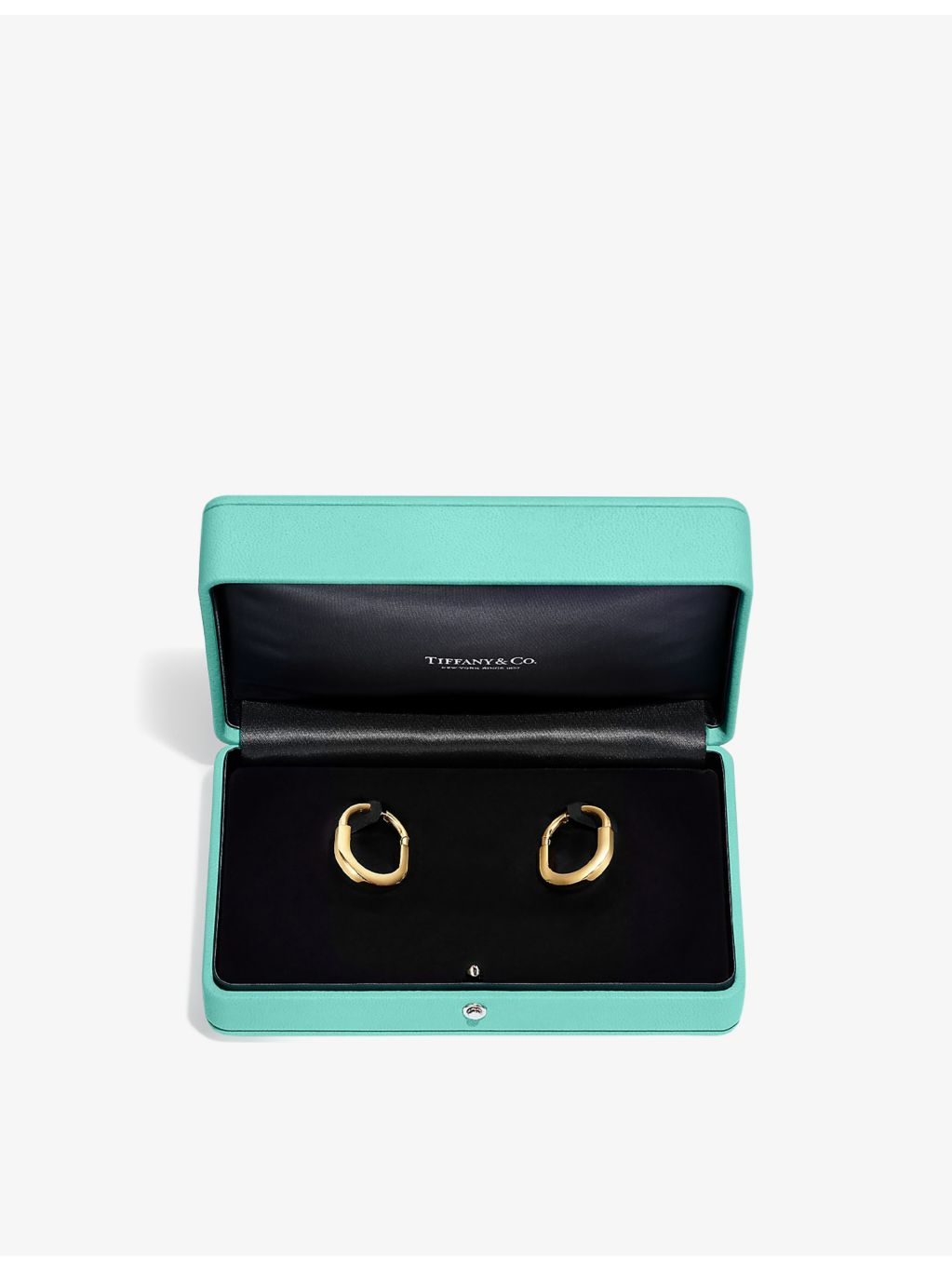 Tiffany & Co Lock 18ct yellow gold diamond earrings medium, UK version