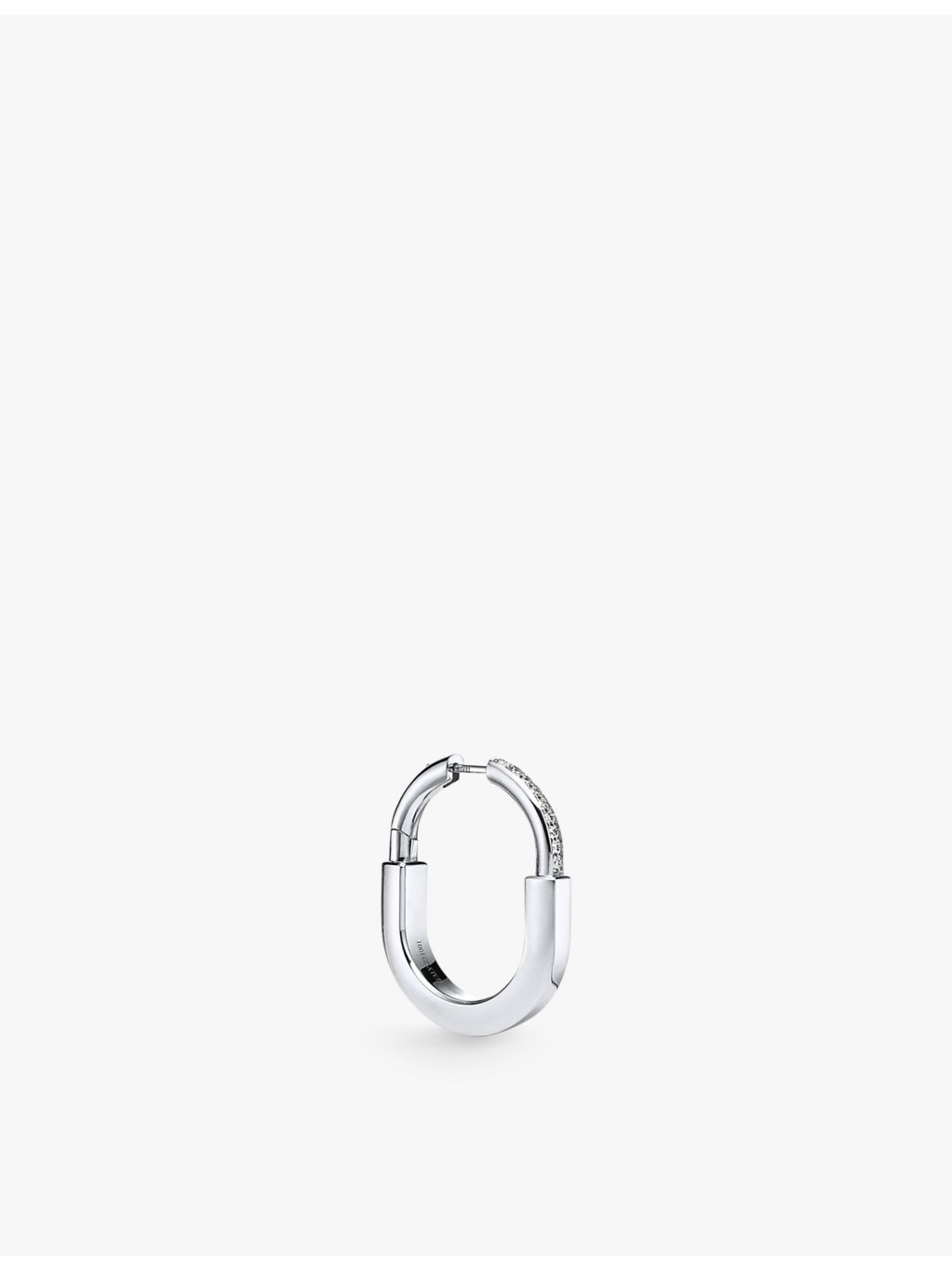 Tiffany & Co. 18ct white-gold diamond hoop earrings, imported from the UK