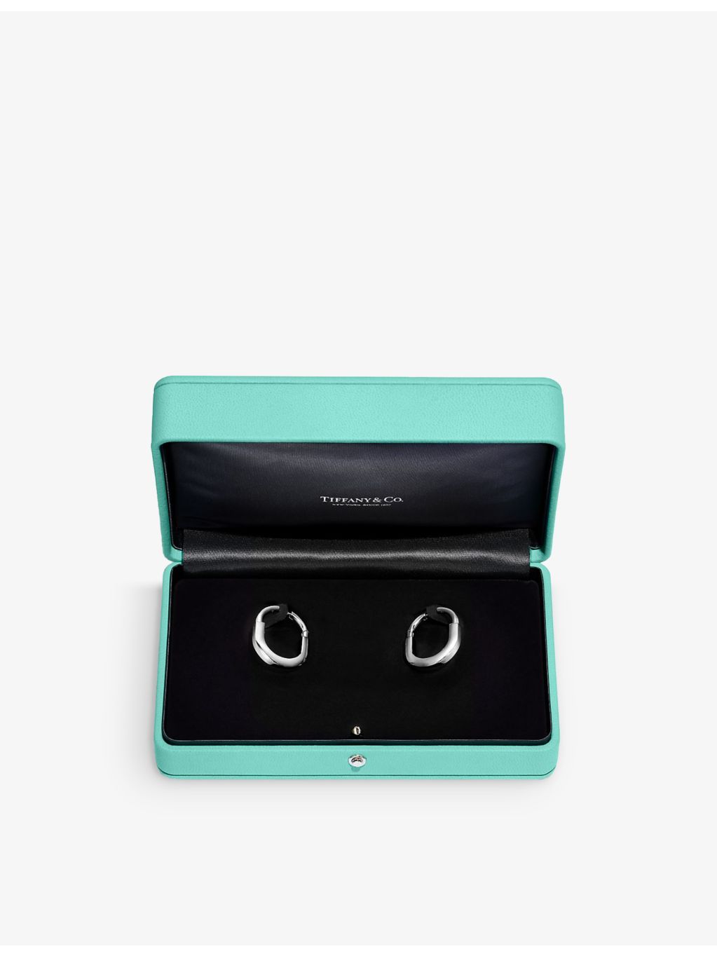 Tiffany & Co. 18ct white-gold diamond hoop earrings, imported from the UK