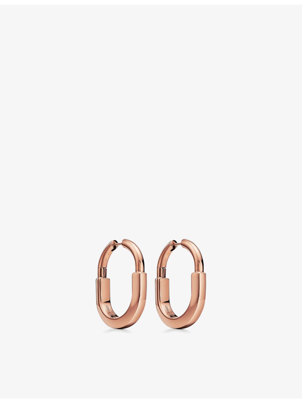 Tiffany & Co. Lock rose gold earrings medium, imported from the UK