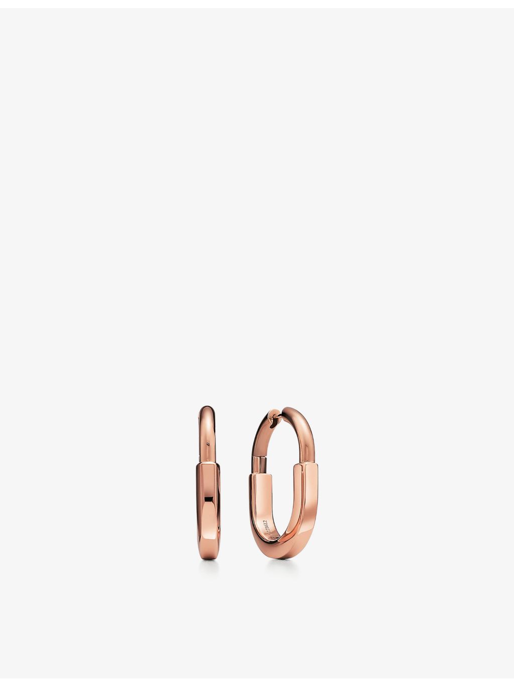 Tiffany & Co. Lock rose gold earrings medium, imported from the UK
