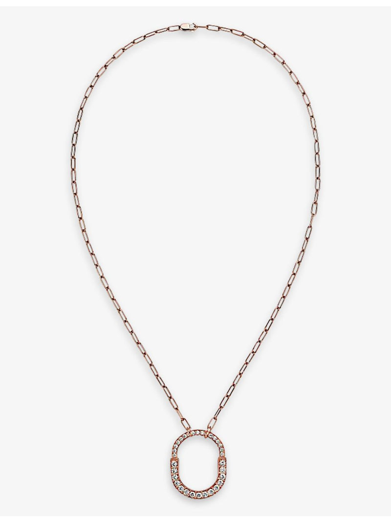 Tiffany Lock medium 18ct rose-gold diamond pendant, UK version