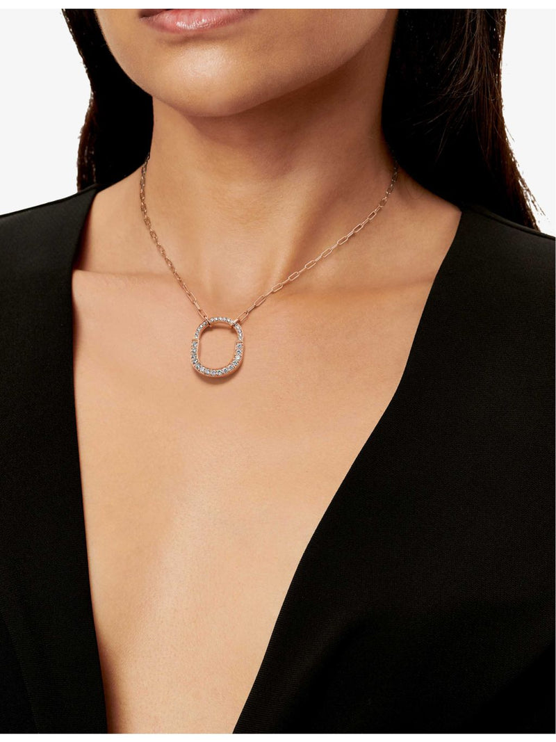 Tiffany Lock medium 18ct rose-gold diamond pendant, UK version