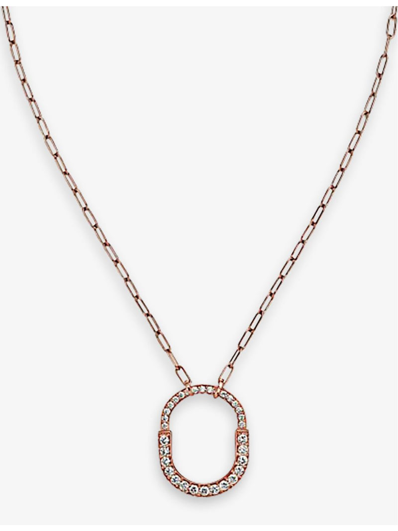 Tiffany Lock medium 18ct rose-gold diamond pendant, UK version