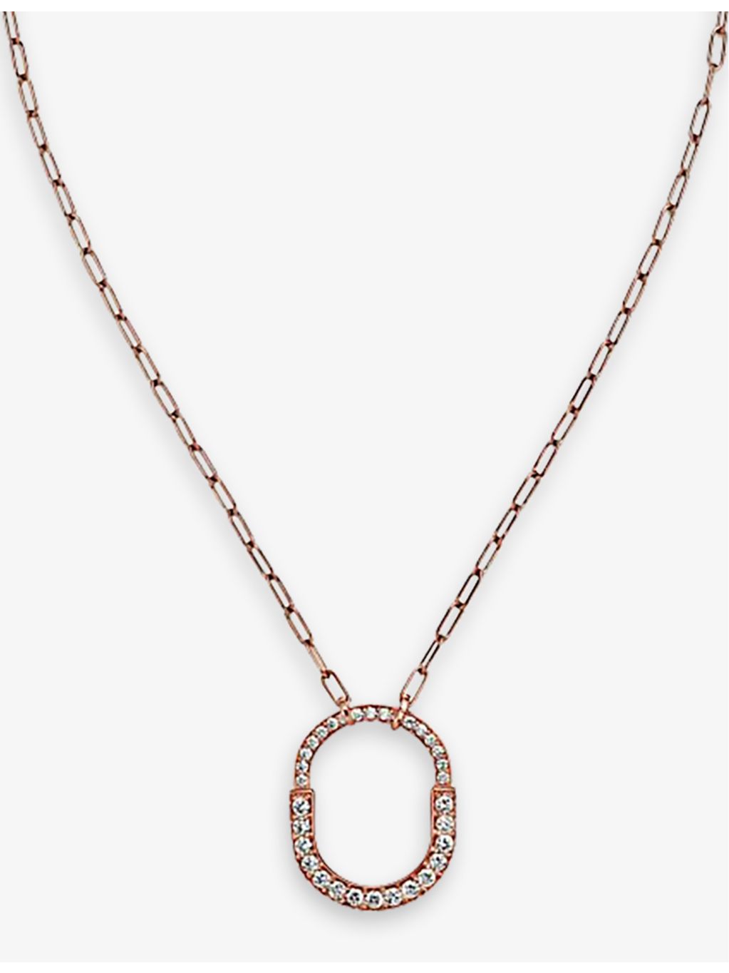 Tiffany Lock medium 18ct rose-gold diamond pendant, UK version