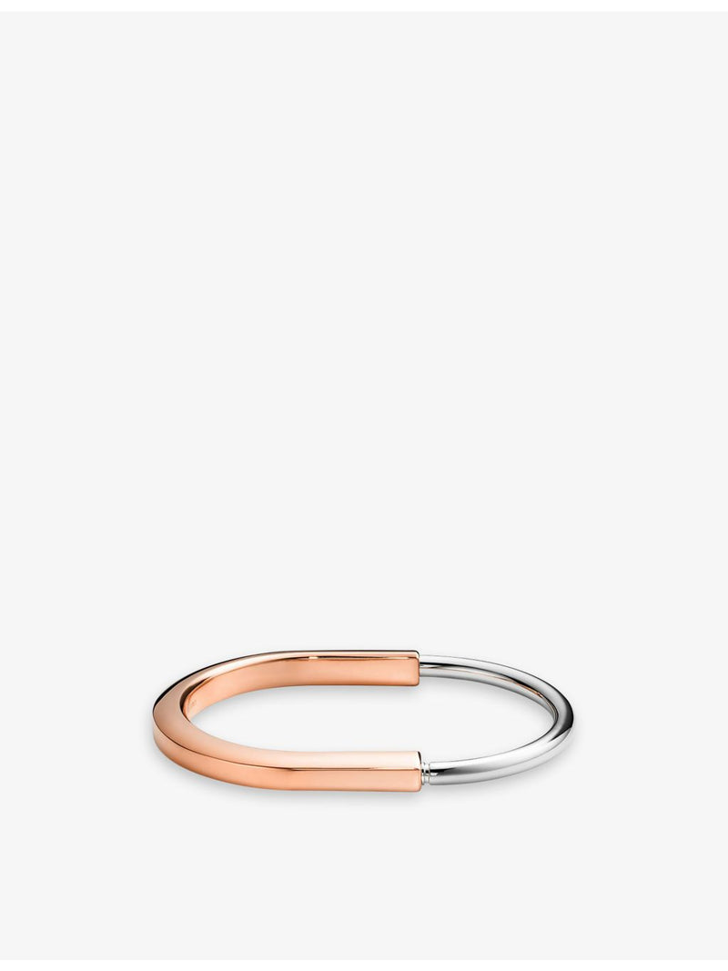 Tiffany & Co. Lock 18ct two-tone bangle bracelet, imported from the UK