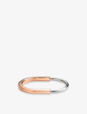 Tiffany & Co. Lock 18ct Rose and White-Gold Bangle Bracelet