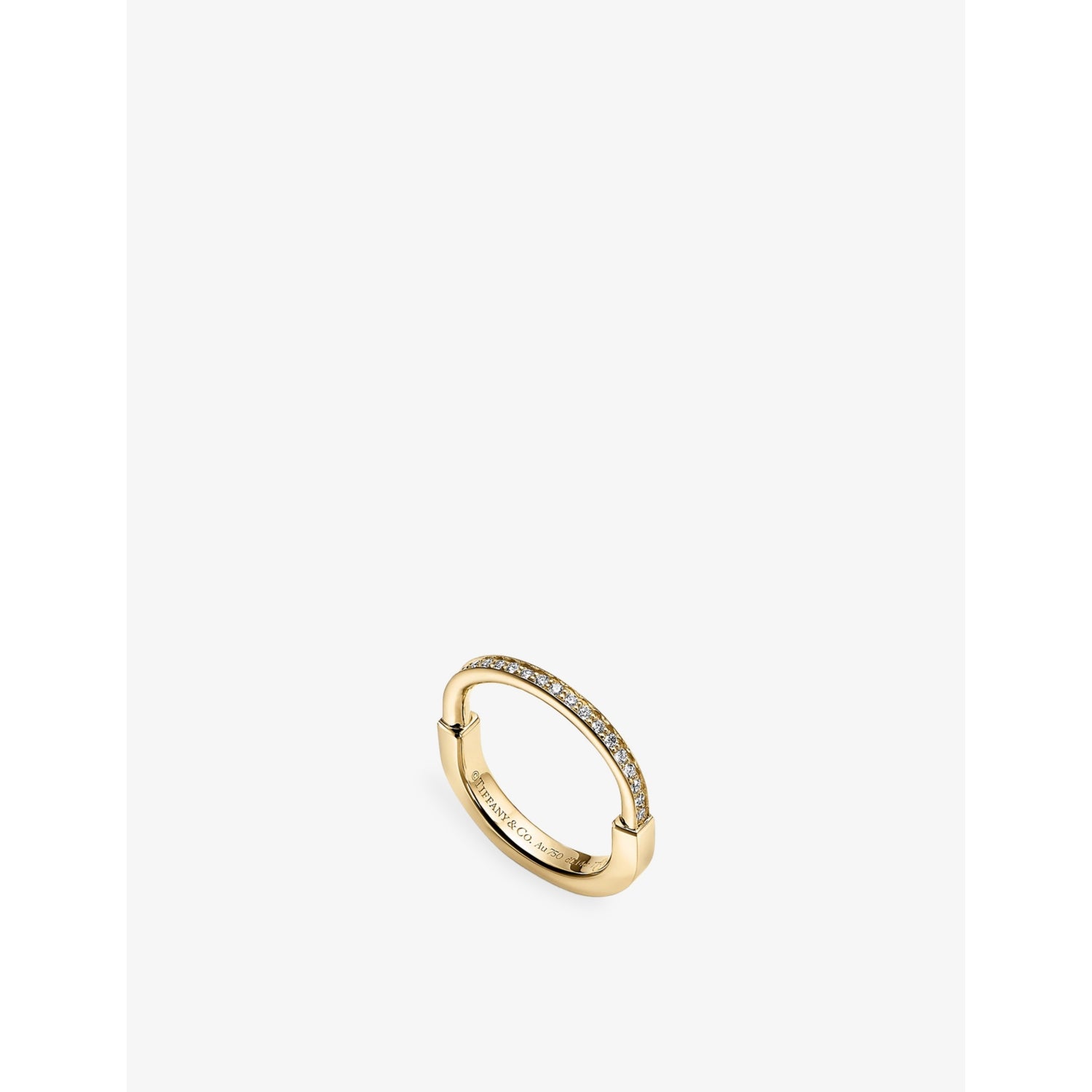 Tiffany & Co Lock 18ct yellow-gold and 0.17ct diamond ring