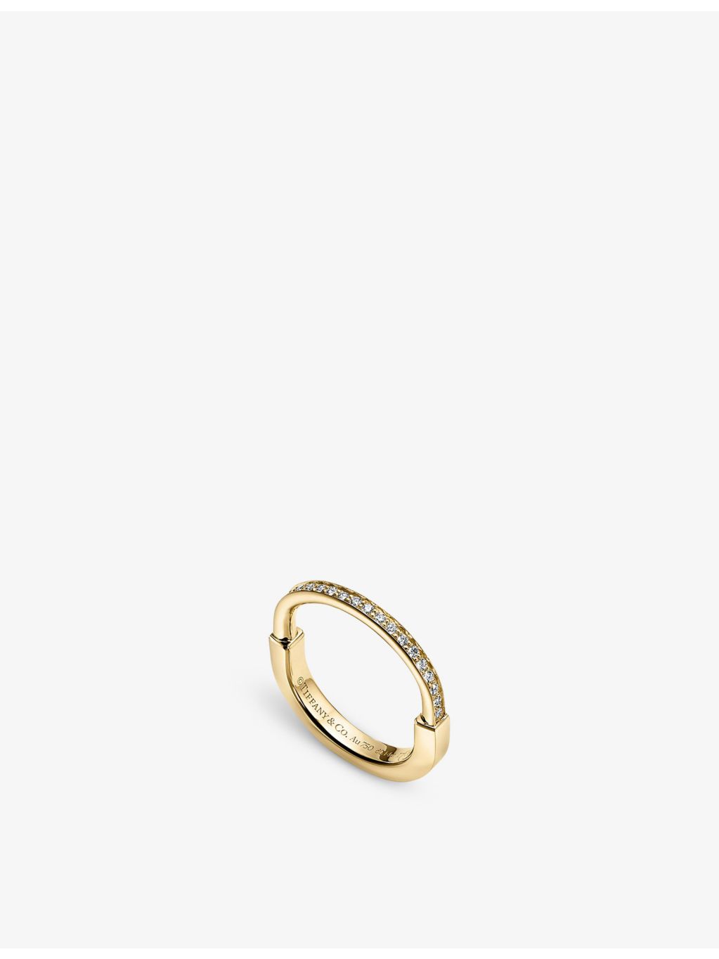 Tiffany & Co 18ct yellow gold ring with 0.17ct diamond (British brand)