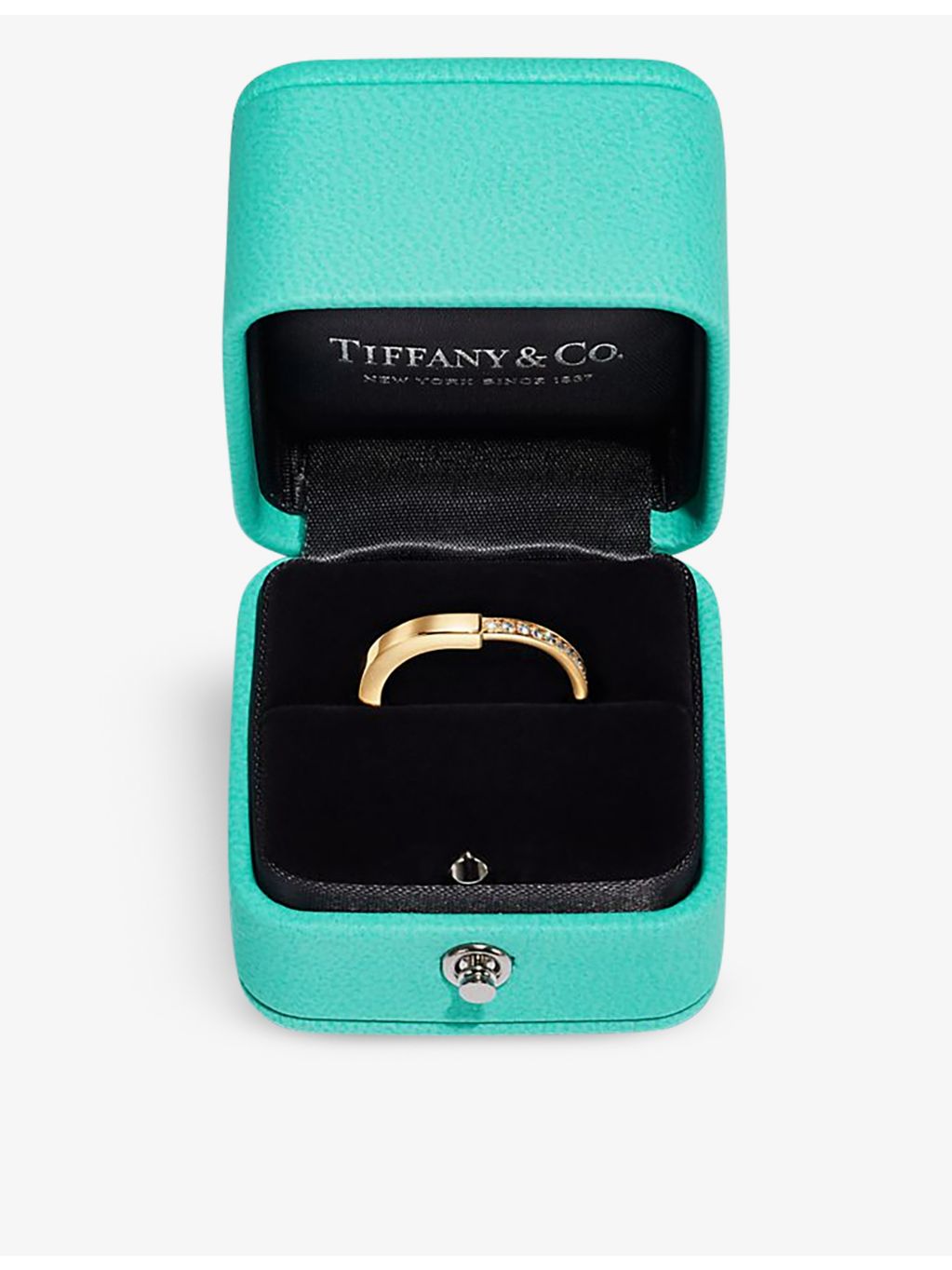 Tiffany & Co 18ct yellow gold ring with 0.17ct diamond (British brand)