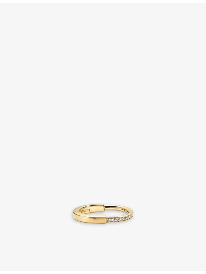 Tiffany & Co 18ct yellow gold ring with 0.17ct diamond (British brand)