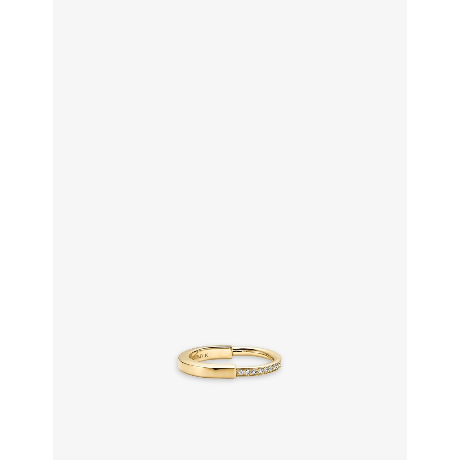 Lock 18ct yellow-gold and 0.17ct diamond ring - 5