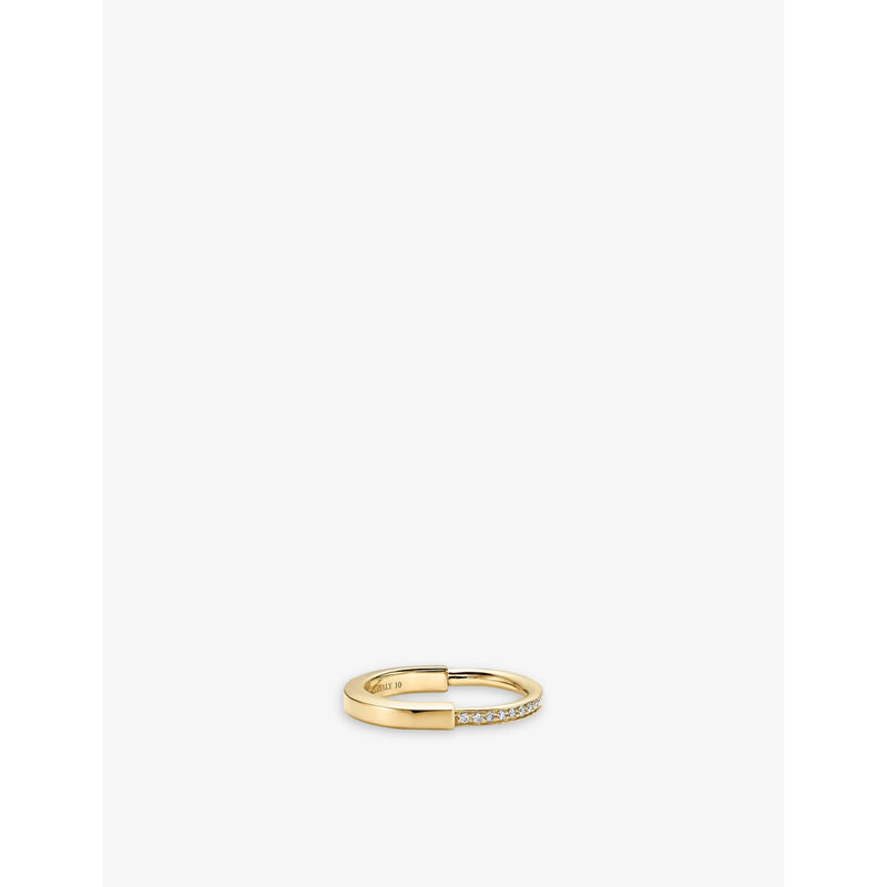 Lock 18ct yellow-gold and 0.17ct diamond ring - 5