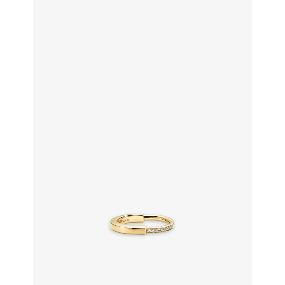 Lock 18ct yellow-gold and 0.17ct diamond ring - 5