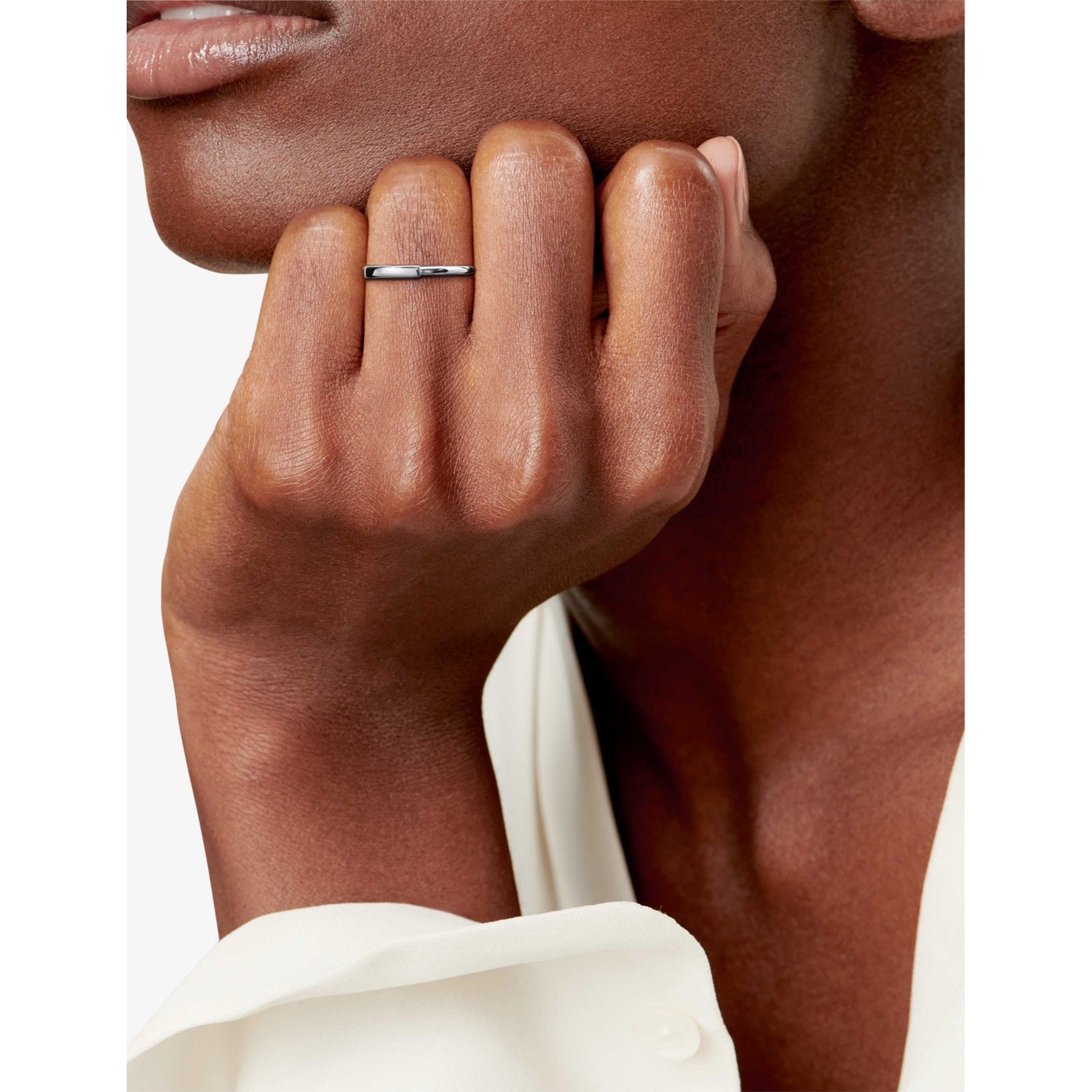 Tiffany & Co. Lock 18ct white-gold ring (British brand)