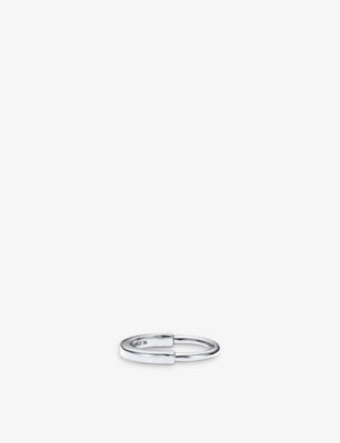 Tiffany & Co. Lock 18ct white-gold ring (British brand)