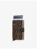 Secrid leather wallet animal print 10.2cm (British brand)