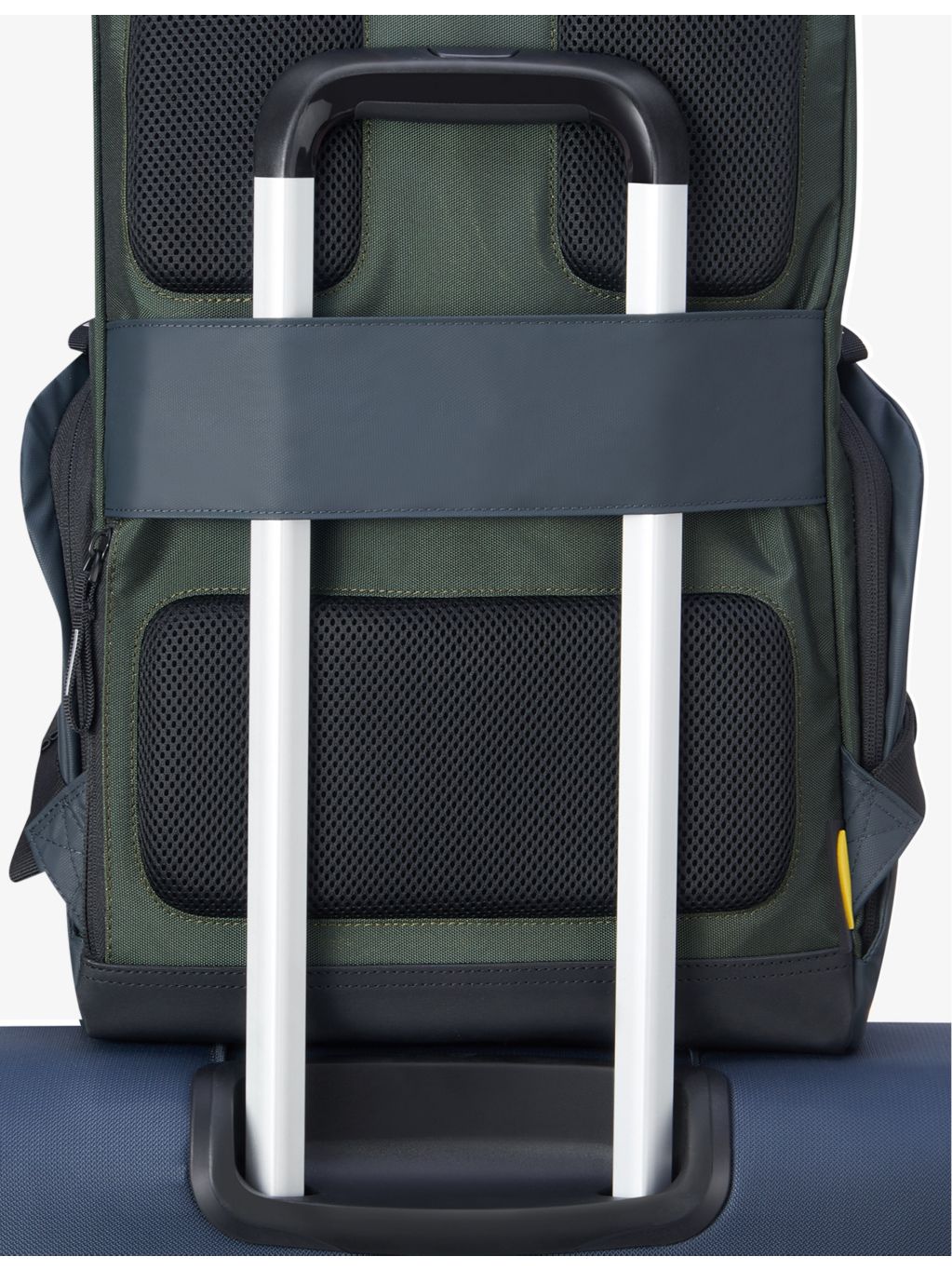 Delsey Securflap backpack anti-theft design, UK version