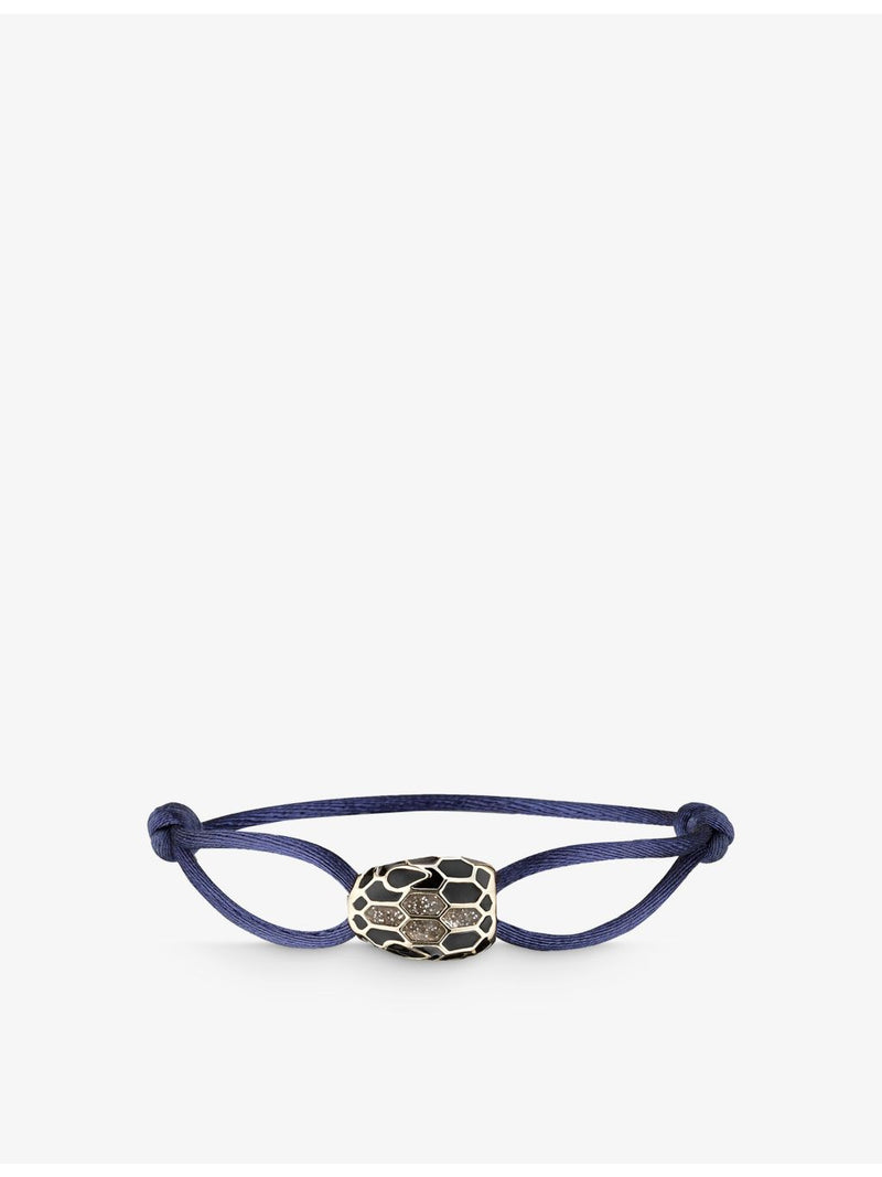 Bvlgari Serpenti Forever bracelet gold-plated brass hawk's eye enamel adjustable cord (British brand)