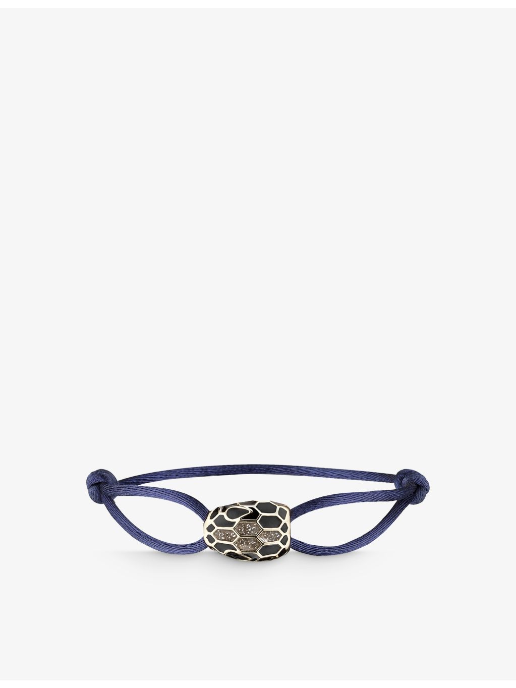 Bvlgari Serpenti Forever bracelet gold-plated brass hawk's eye enamel adjustable cord (British brand)