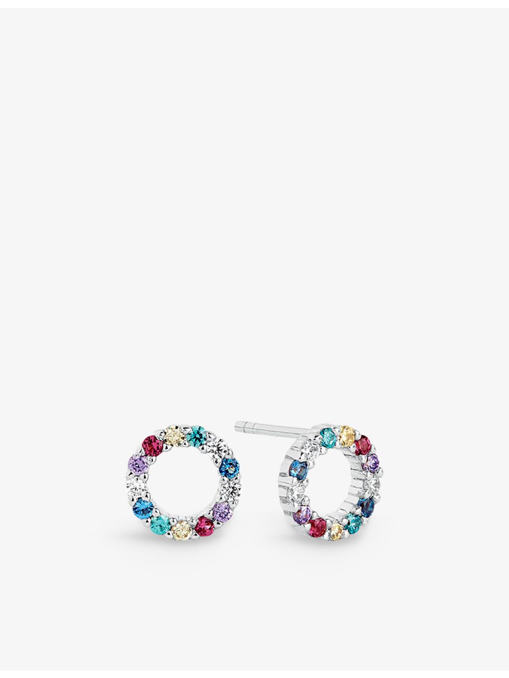 Sif Jakobs circular zirconia stud earrings 8mm, UK version