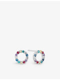 Sif Jakobs circular zirconia stud earrings 8mm, UK version
