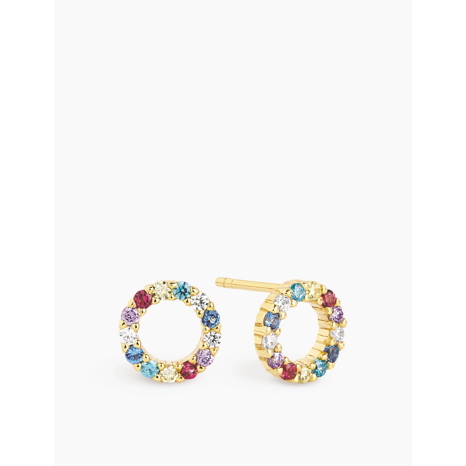 Sif Jakobs 18ct gold-plated circular stud earrings, UK version