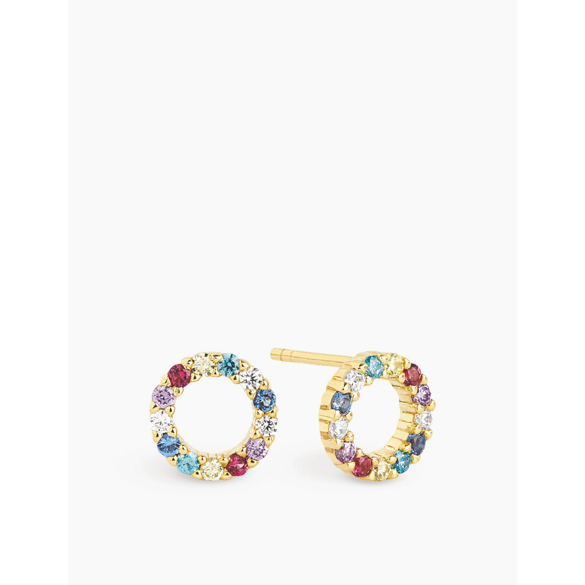 Sif Jakobs 18ct gold-plated circular stud earrings, UK version