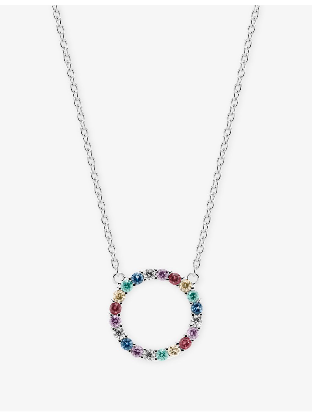 Sif Jakobs sterling silver and zirconia pendant necklace 23mm, UK version