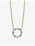 Sif Jakobs gold-plated zirconia pendant necklace 23mm, imported from the UK