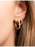 Sif Jakobs gold-plated zirconia hoops 14mm, imported from the UK