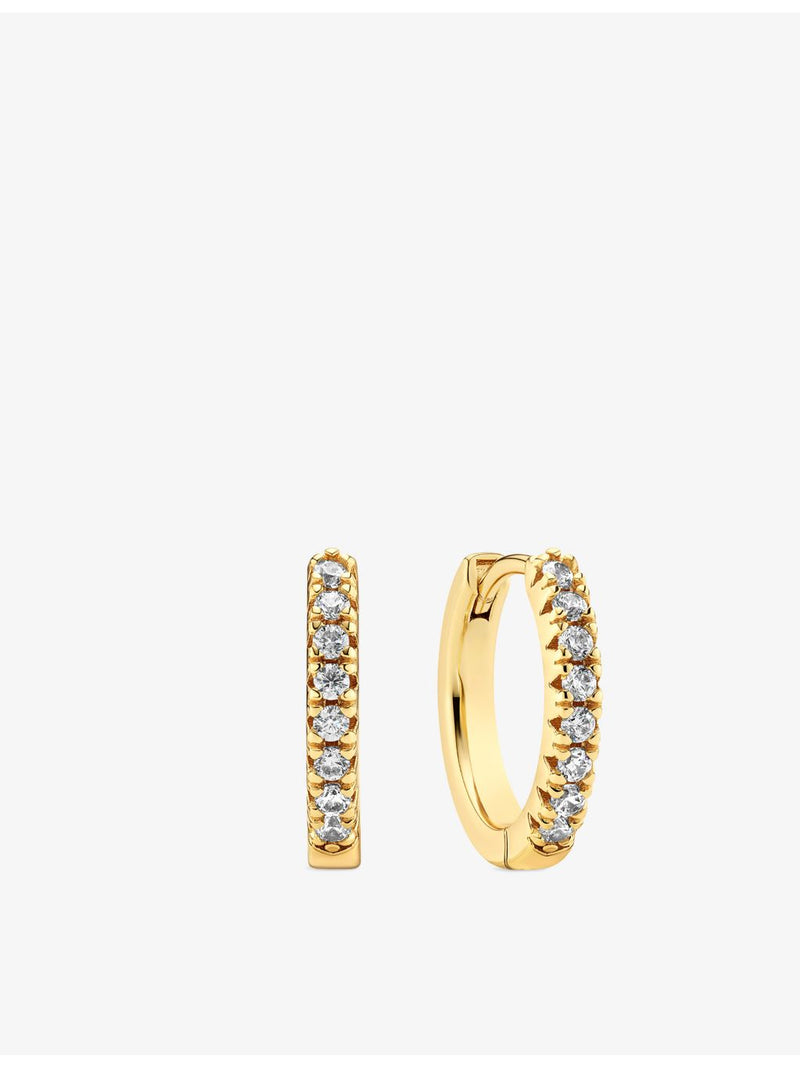 Sif Jakobs gold-plated zirconia hoops 14mm, imported from the UK