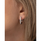 Sif Jakobs sterling silver zirconia hoop earrings 2cm, imported from the UK