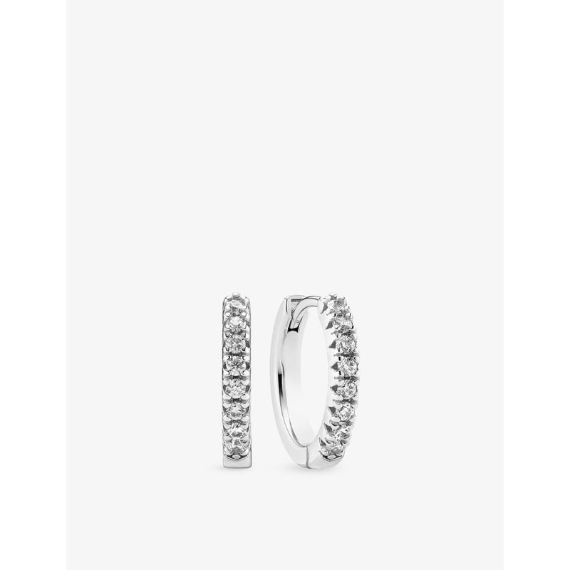 Sif Jakobs sterling-silver zirconia hoop earrings 14mm - British product