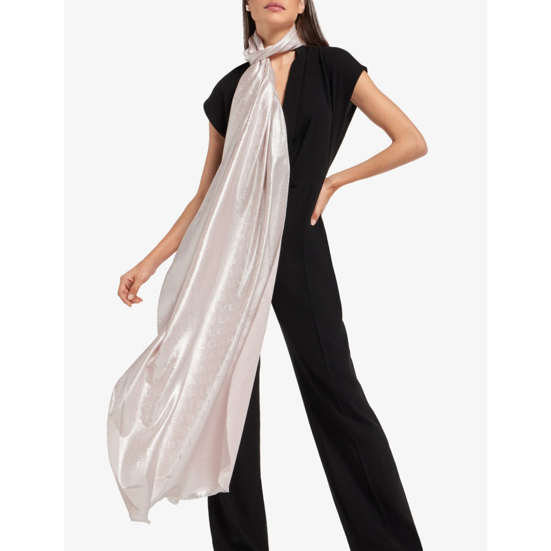 Bvlgari Lettere Maxi silk and wool-blend scarf 70x180cm, UK version