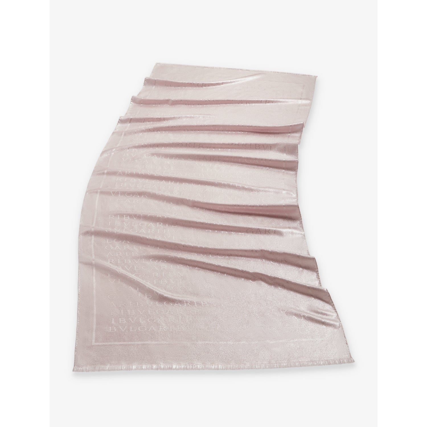 Bvlgari Lettere Maxi logo-print silk and wool-blend scarf