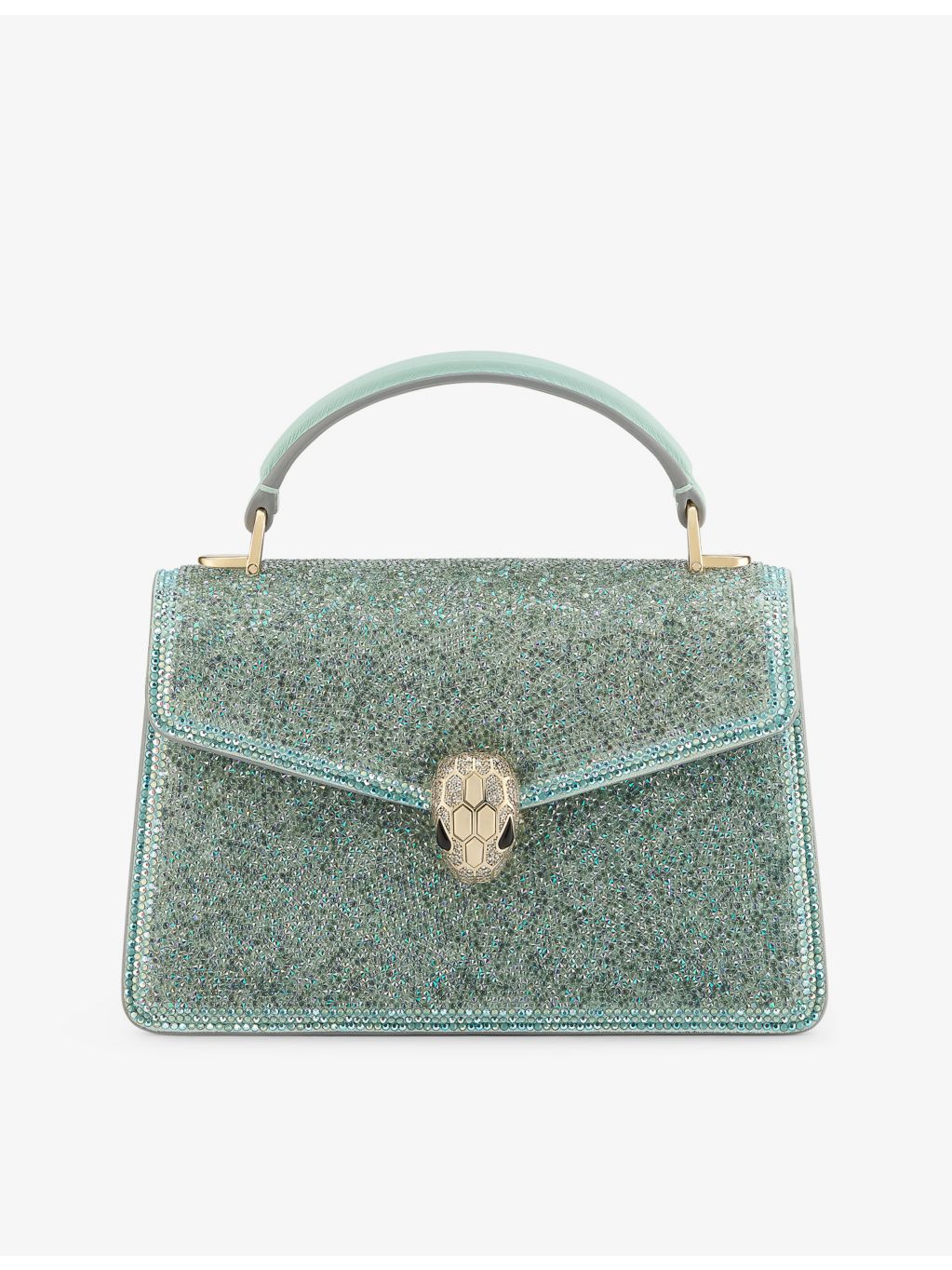 Bvlgari Serpenti Forever mini suede handbag with crystal embellishment (British brand)