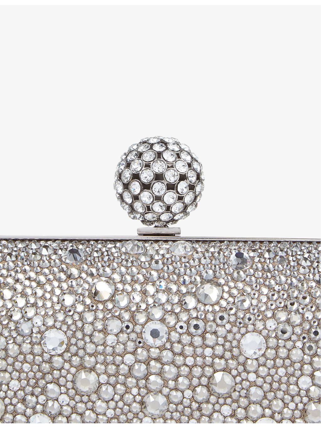 Jimmy Choo Cloud crystal-embellished suede clutch bag, UK version